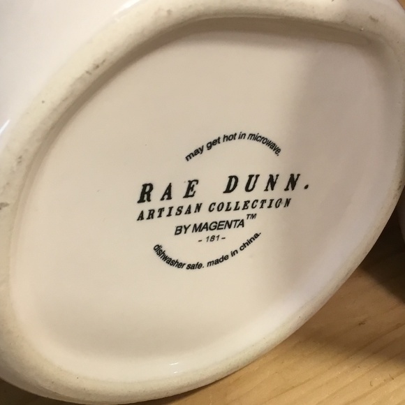 NWT~ 2 Rae Dunn White Raised Floral Engraved Back ceramic coffee Mug ENJOY - Picture 4 of 10